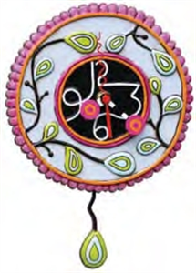 Moon Cake Pink Clock