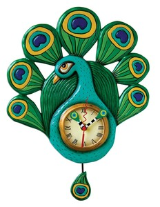 Pretty Peacock Clock N