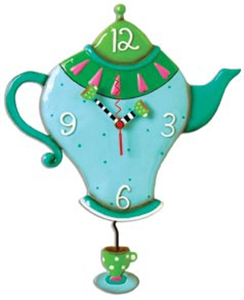 Blue Teapot Clock N