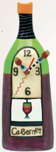 Wine Cabernet Clock